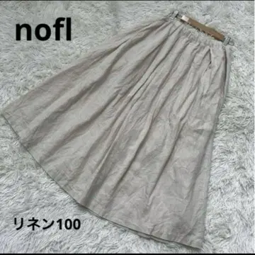 nofl 린넨 100% 일본제 롱 스커트 허리 밴딩 봄/여름/가을