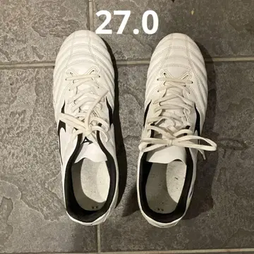 MIZUNO 미즈노 축구 스파이크 슈즈 27.0 화이트