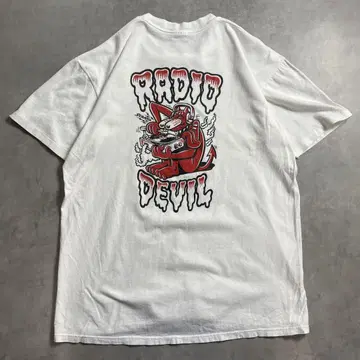 90s USA제 RADIO DEVIL 래트 핀크 빈티지 티셔츠