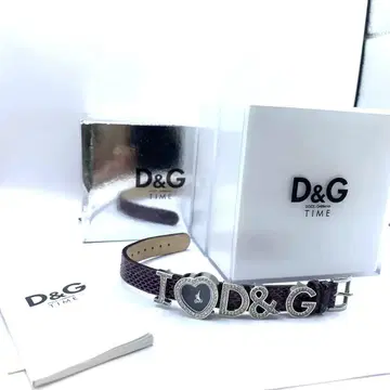 D&G 하트 디자인 시계 천연 가죽 돌체앤가바나