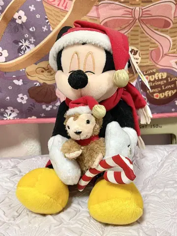 wdw 미키 마우스 산타 더피 디즈니 베어 봉제 인형