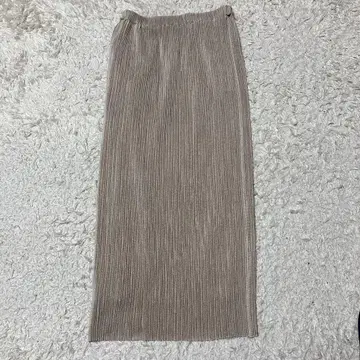 스페치오 셔틀 플리츠 롱 스커트 베이지