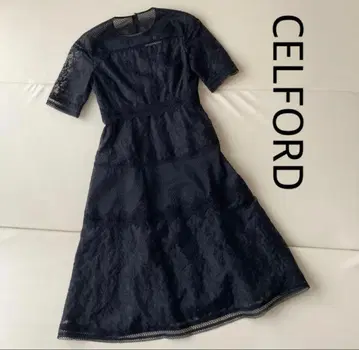 CELFORD 셀포드 원피스 레이스 세레모니 드레스 블랙 36