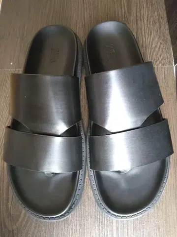 ZARA 자라 더블 스트랩 샌들 블랙 size41