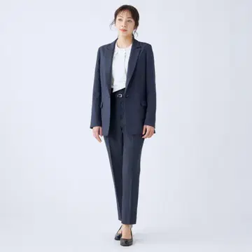 정장 셀렉트 1단 단추 싱글 팬츠 수트 네이비 Naturemier