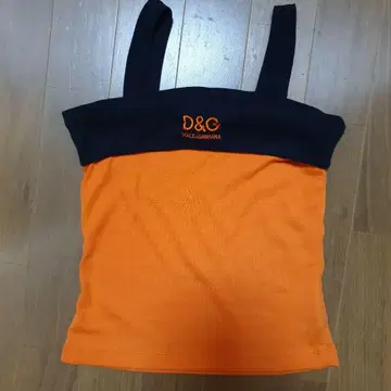 D&G 슬리브리스 탑 오렌지/블랙