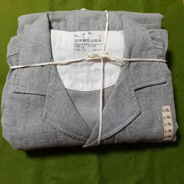 (새상품) 무인양품 그레이 L-XL 남성용 긴팔 파자마 100% 코튼