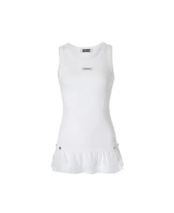 새상품 CRANK Frill Snap Sleeveless 화이트
