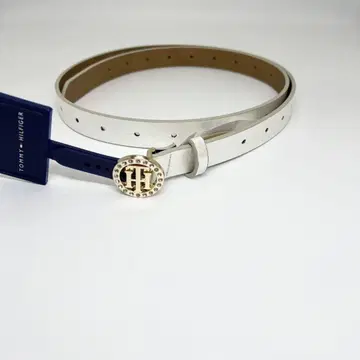 Tommy Hilfiger 가죽 벨트 아이보리 프리 사이즈