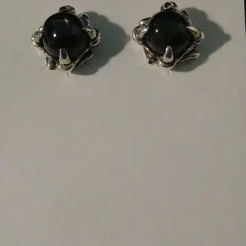 Sterling Silver Pierce 블랙 스타
