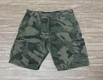 Wrangler 카모플라쥬 카모 패턴 카고 숏 팬츠 34 밀리터리 팬츠