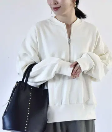 quaranciel: 코튼 USA 쭈리 하프 지퍼 풀오버