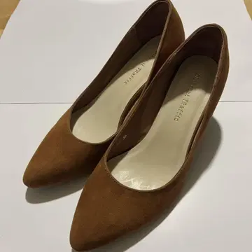 Oriental Traffic 브라운 스웨이드 펌프스 24cm