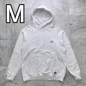 디키즈 후드티 남성용 M 풀오버 화이트 자수 로고 리브 소매