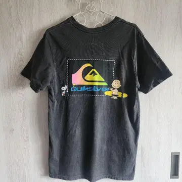 Quiksilver 스누피 티셔츠 반팔 블랙