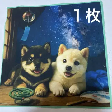 오더 접수 보냉 복조리 주머니 시바견 패널 원단