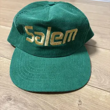그린 컬러 코듀로이 헌팅 캡 Salem 자수