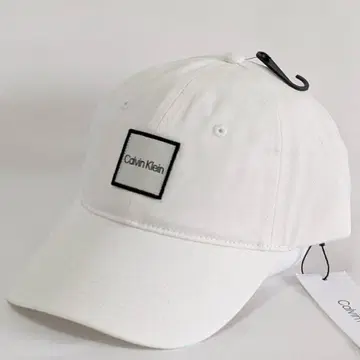 캘빈클라인 캡 화이트 로고 모자 여성용 화이트