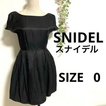 SNIDEL 스나이델 코르셋 라이크 벌룬 미니 원피스 블랙