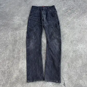 00's EDWIN 카고 데님 블랙 데님 기믹 그런지 y2k
