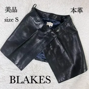 새상품급 BLAKES COVENTGARDEN 천연 가죽 랩 스커트 S