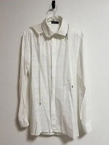 KRISVANASSCHE 후드 부착 셔츠 화이트 크리스 반 아슈