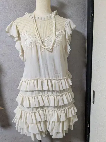 페어리 그런지 발레코아 레이스 프릴 원피스 모리걸