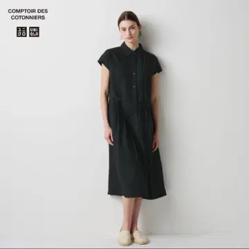 유니클로 콘토와 데 코토니에 린넨 블렌드 셔츠 원피스