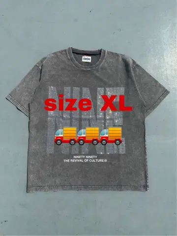 NINE 로고 크리스탈 티셔츠 XL