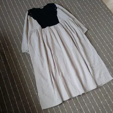 SM2 면 린넨 레이스 롱 원피스