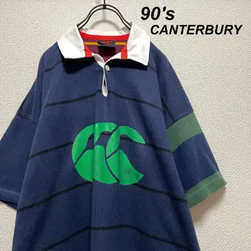 90s 캔터베리 라거 셔츠 멀티 컬러 싱글 스티치 레어 디자인