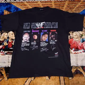 WWF 티셔츠 L 사이즈 1999년 제작 프로레슬링
