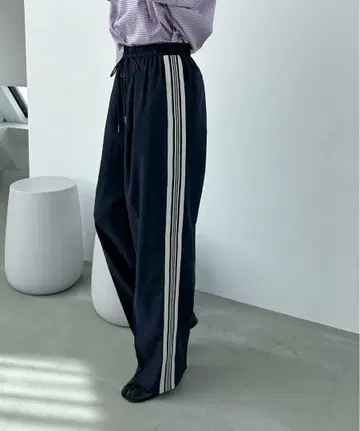 feepur 사이드 라인 이지 팬츠 네이비 M