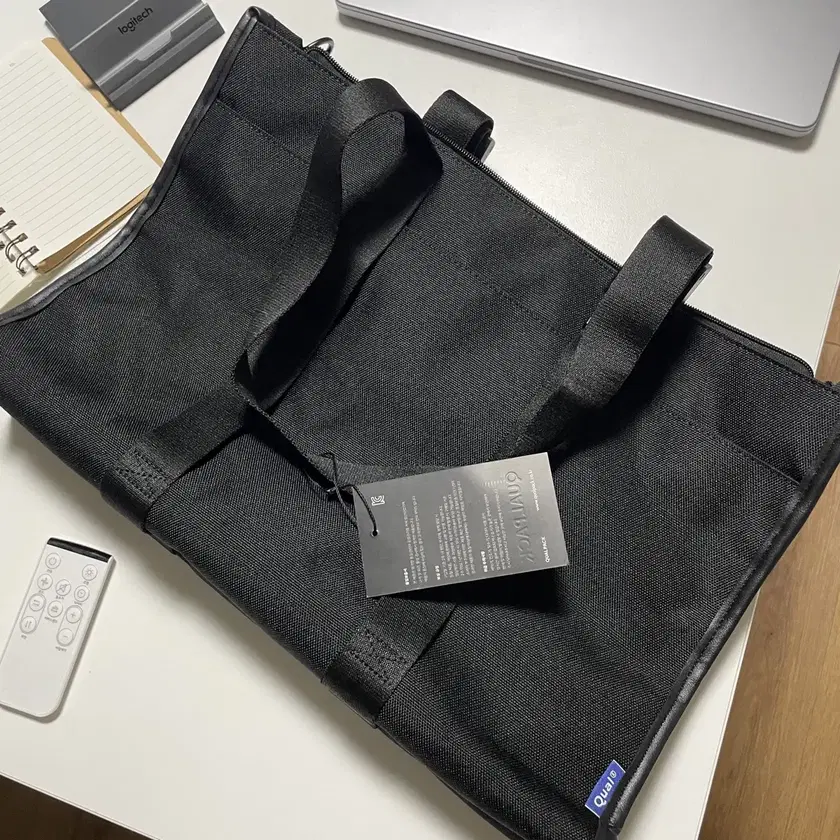 トートバッグ qualpack Essential Tote Bag 302 Black QC302bk 퀄팩(QUALPACK) 에센셜 토트백 302 아이보리 - 사이즈 & 후기