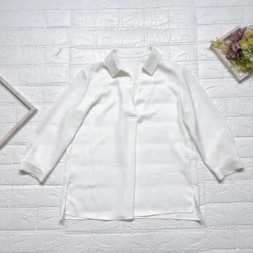 NATURAL BEAUTY BASIC 스키퍼 7부 소매 셔츠 화이트 S