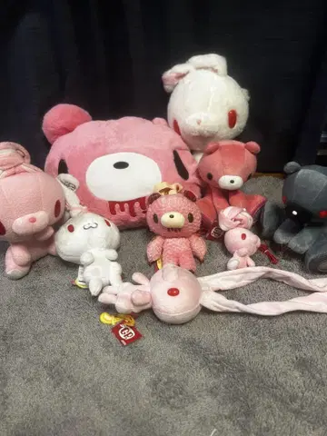 [레어 다수] 그루미 봉제 인형 스피커 블랙 & 핑크 택 포함 묶음 판매