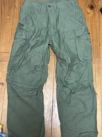 ALPHA INDUSTRIES 카고 팬츠 올리브 드랍