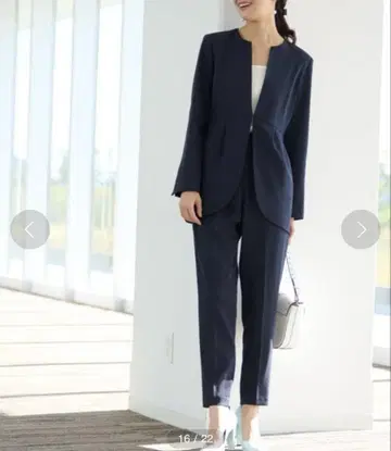 RANAN 라난 팬츠 수트 셋업 네이비