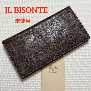 미사용 IL BISONTE 일비종떼 가죽 장지갑 초코