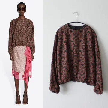 DRIES VAN NOTEN/드리스/24SS/코쿤 실크 블라우스/셔츠