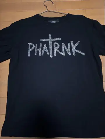 PHATRNK 스톤 장식 티셔츠 M 블랙