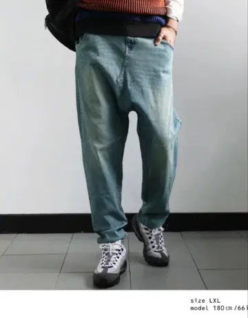 미사용 안티카 궁극의 데님 사루엘 팬츠 M L