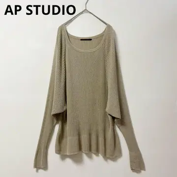 AP STUDIO 니트 여성용 풀오버 돌먼 베이지 긴팔