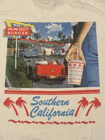 IN-N-OUT 인 아웃 버거 헤인즈 비 수수료 티셔츠 미국 USA XL