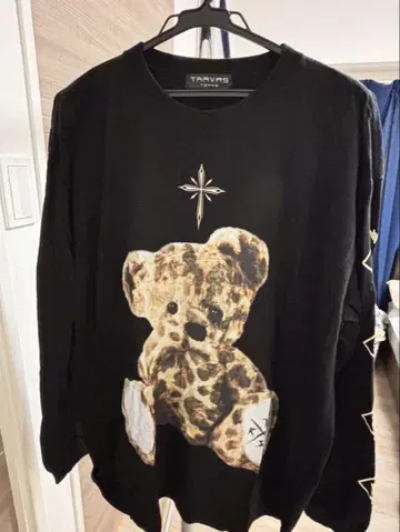 TRAVAS TOKYO Furry bear 롱 T 레오파드