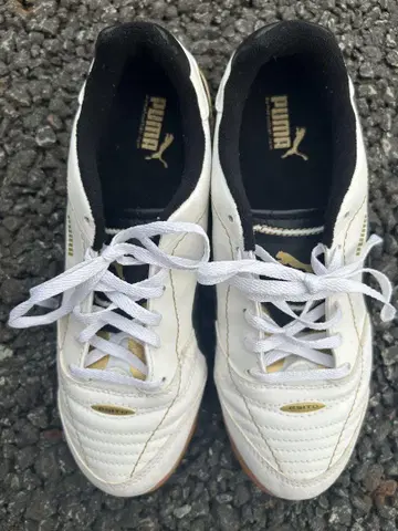 Puma Esito 축구화 화이트/블랙 24.5cm