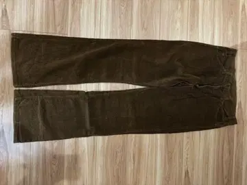 브라운 코듀로이 부츠 컷 데님