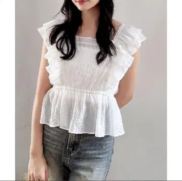 잉그 프릴 페플럼 블라우스