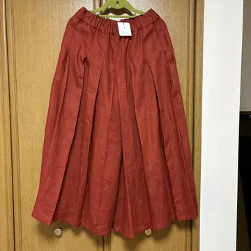 핸드메이드 린넨 턱이 있는 팬츠 미사용 새상품