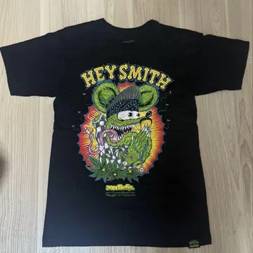 HEY-SMITH 밴딩 티셔츠 랫 핀크
